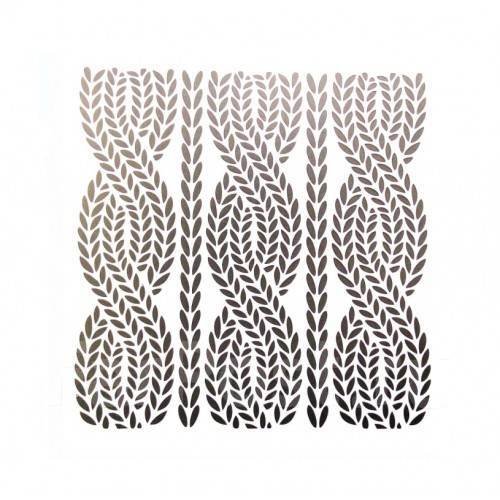 Трафарет косичка