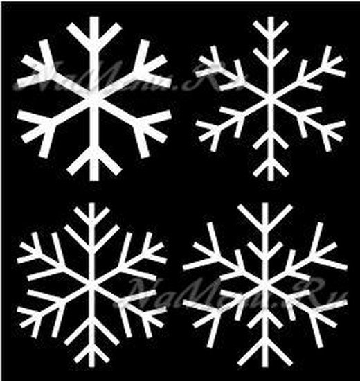 Трафарет для снежинки для клей пистолета