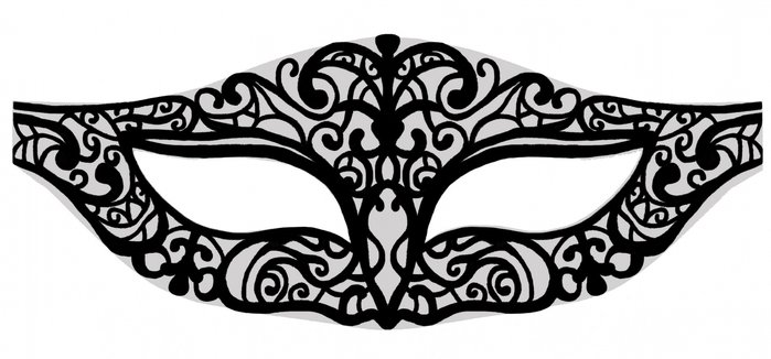 Маска карнавальная черная