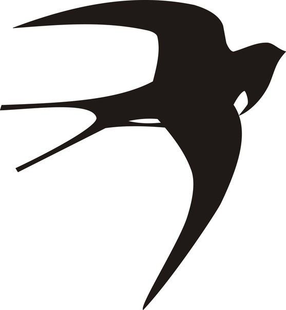 Трафарет ласточки