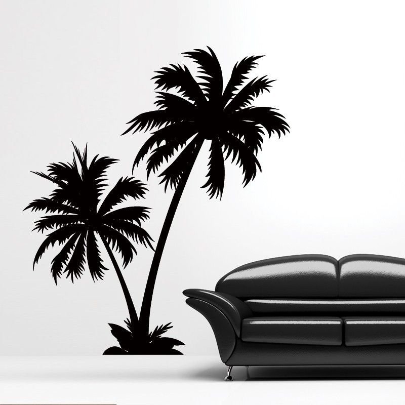 Трафарет для стен тропики