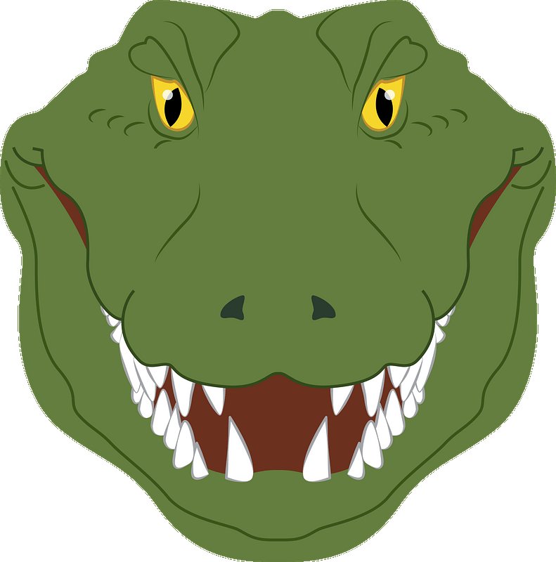 Бумажная маска крокодила