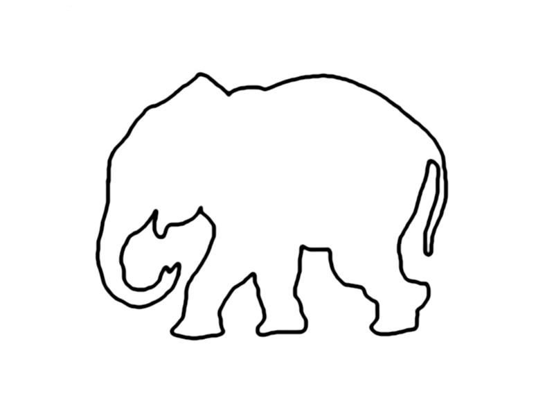Слон контур