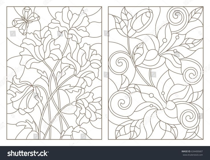 Витражная роспись трафареты