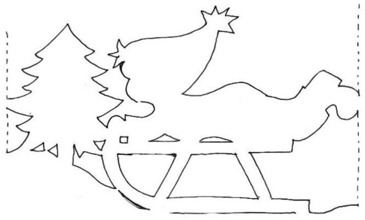 Новогодние украшения на окна трафареты