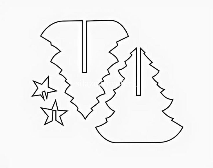 Елочка трафарет