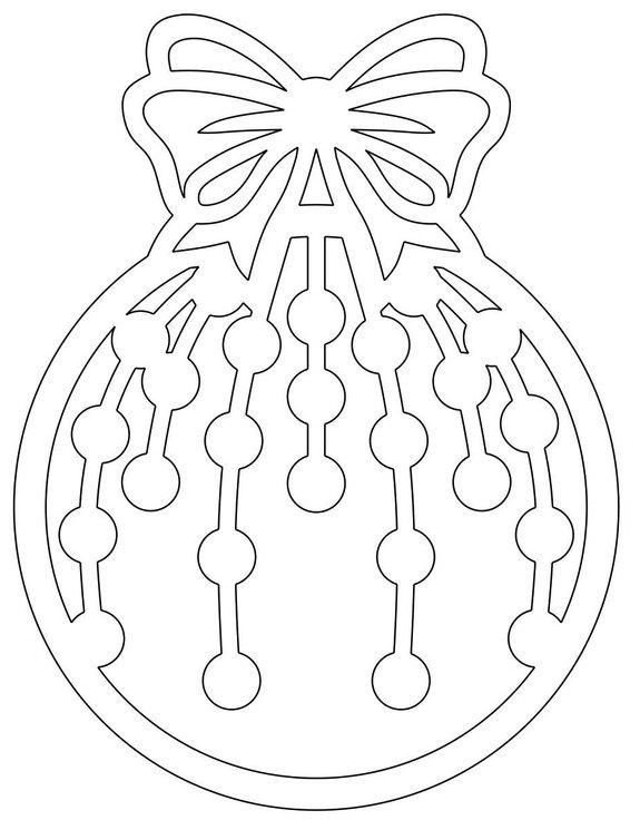 Трафареты новогодних шаров