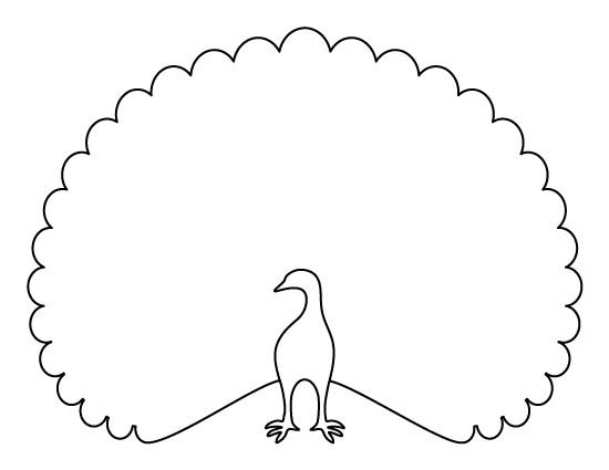 Павлин шаблон для аппликации