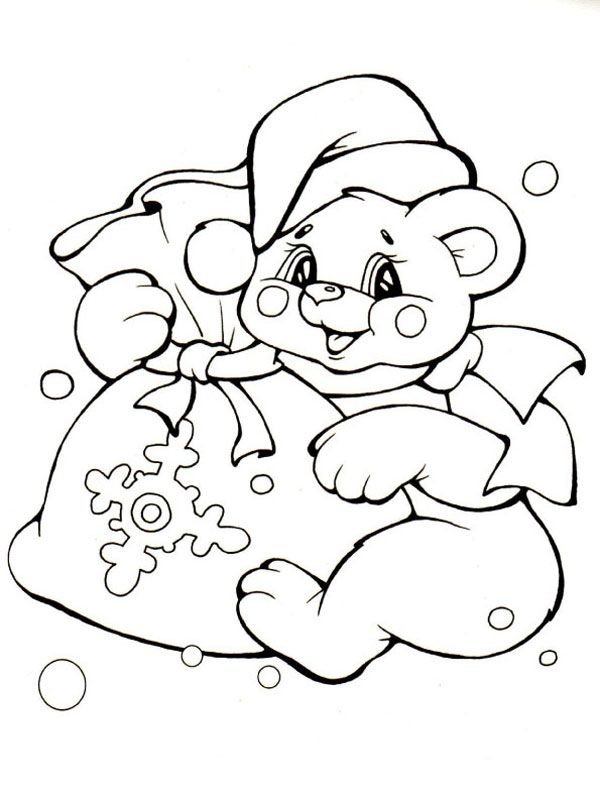 Раскраска Новогодняя для детей