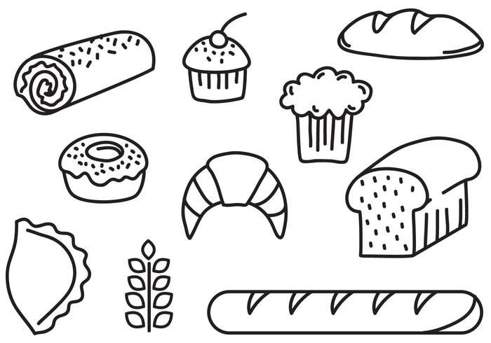 Раскраска хлебобулочные изделия