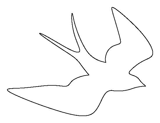 Шаблон птички для аппликации