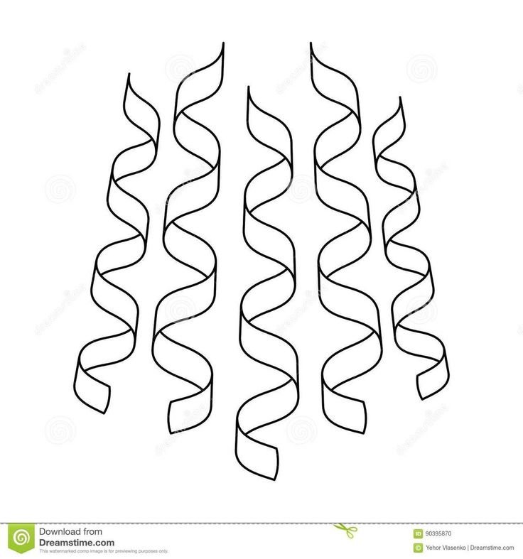 Трафарет серпантина на окно