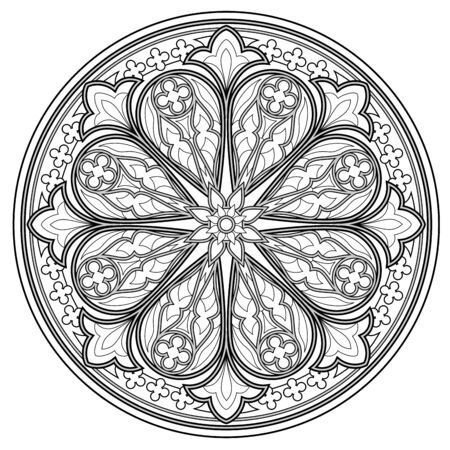 Готический орнамент в круге