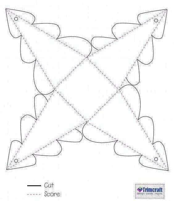 Трафарет коробочки елочки