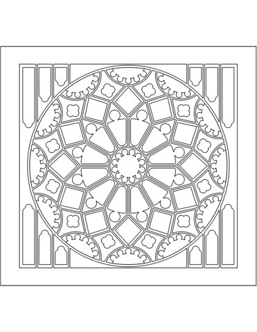 Готический витраж рисунок