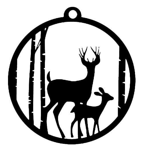 Шелкотрафарет олени