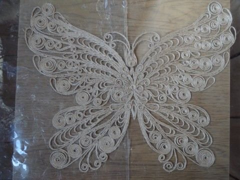 Трафарет бабочки для джутовой филиграни