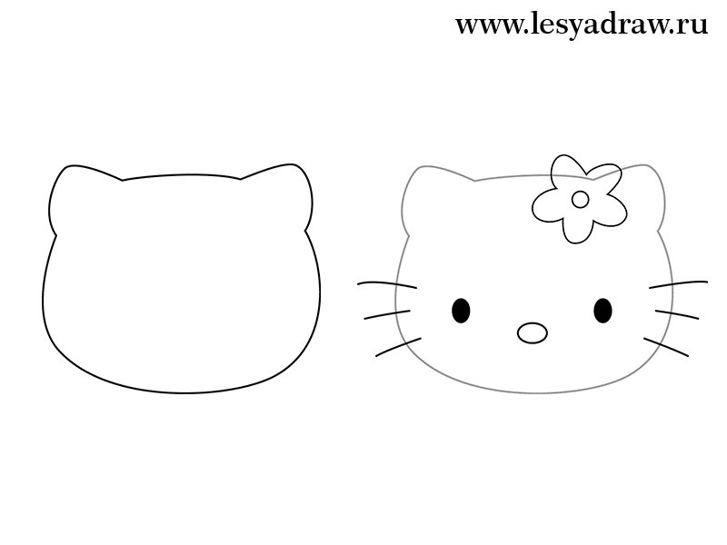 Шаблон мордочки котика из фетра