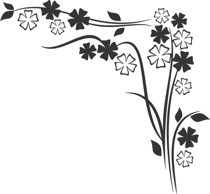 Угловые узоры цветы