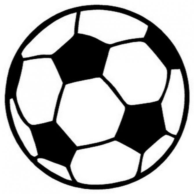 Футбольный мяч трафарет