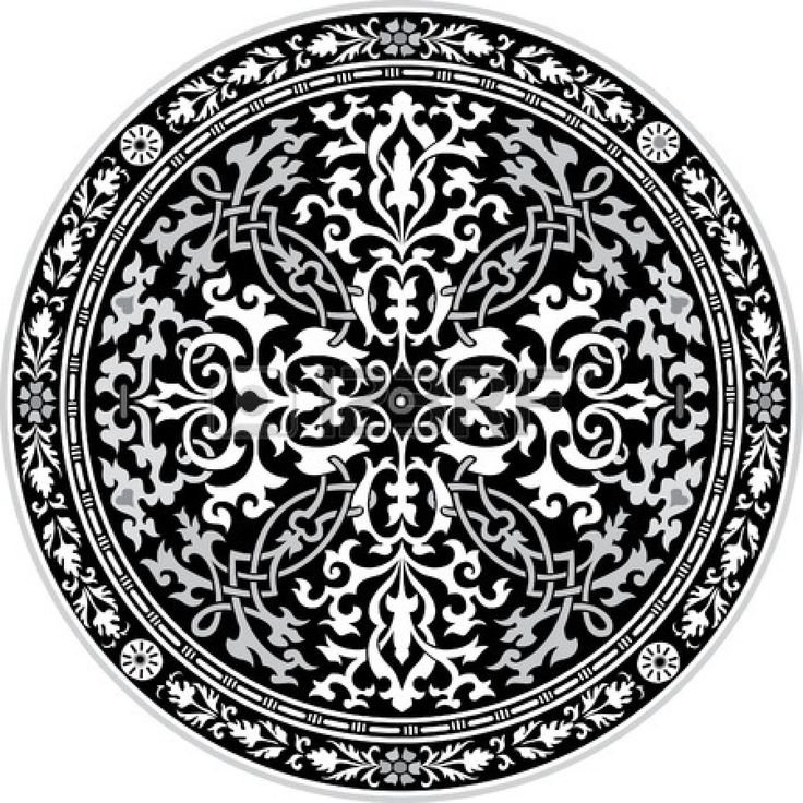 Восточный орнамент круглый