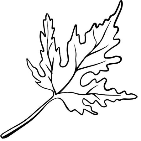 Дубовый лист трафарет для вырезания