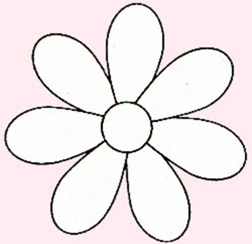 Контур цветов для аппликации