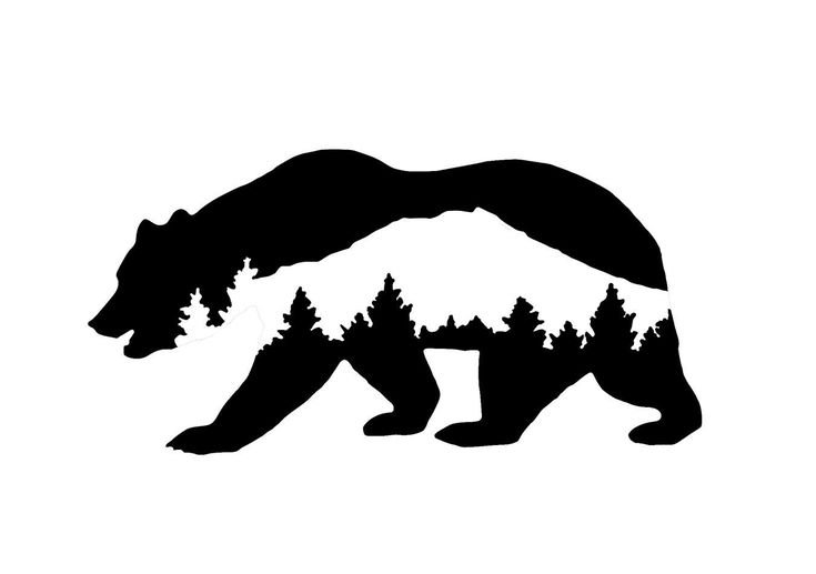 Силуэт медведя