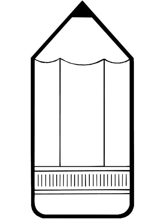 Закладка карандаш шаблон для печати