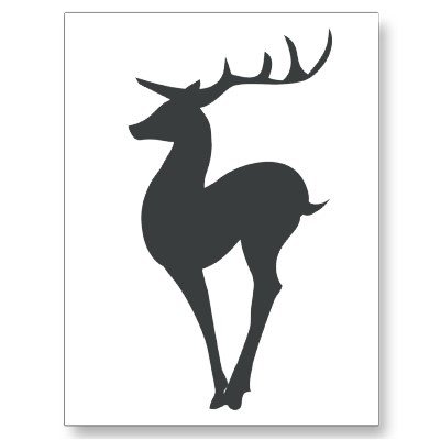 Силуэт оленя на новый год