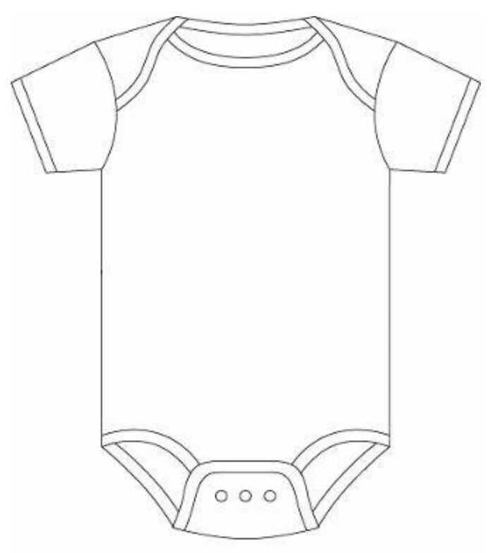 Детский бодик трафарет