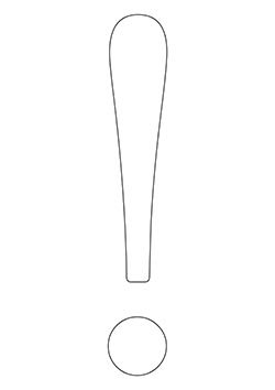 Восклицательный знак трафарет