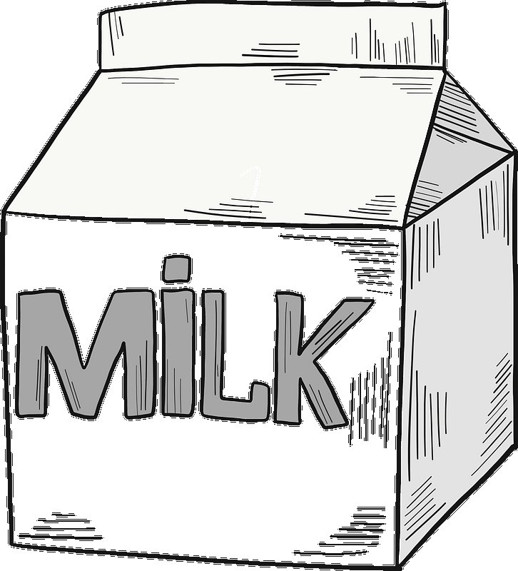 Молоко картинка для детей раскраска