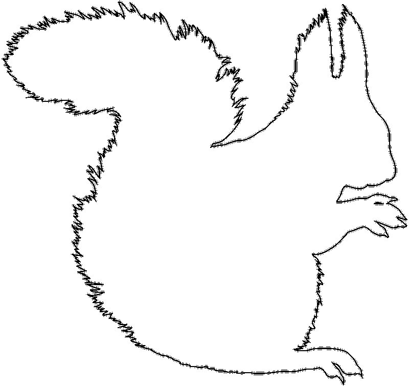 Трафарет белки для вырезания