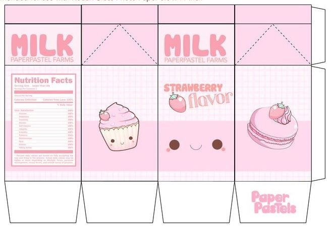 Распечатка коробочка молока