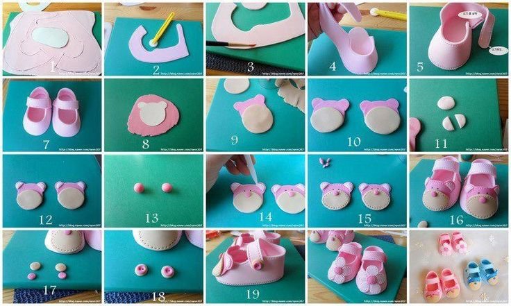 Сандалики из мастики