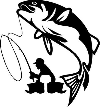 Трафарет рыбалка