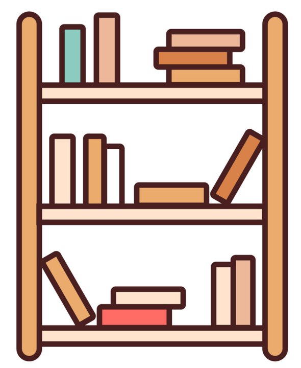 Книжные полки клипарт