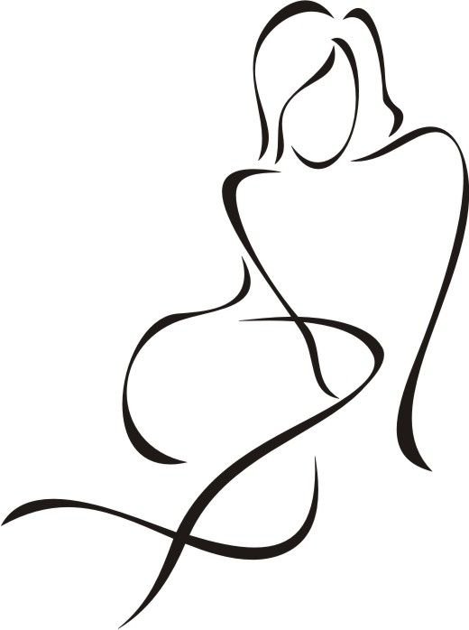 Очертания фигуры девушки