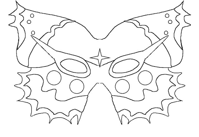 Карнавальная маска трафарет