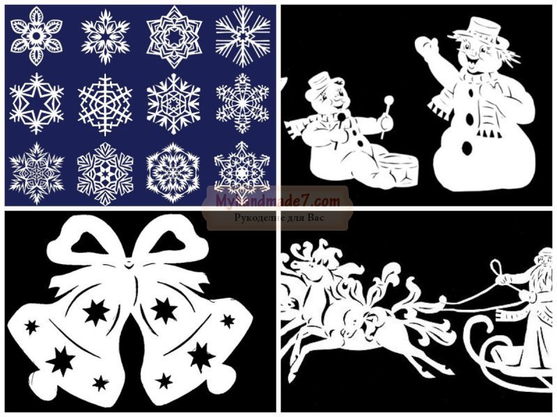 Снежинка дед Мороз из бумаги