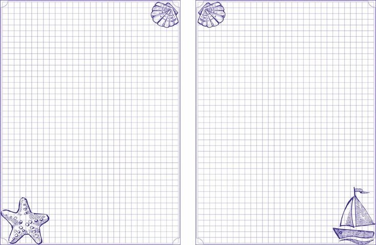 Листы для блокнота в клеточку