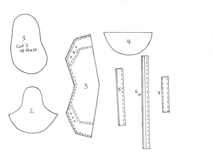 Кеды из мастики выкройка