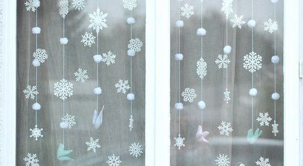 Шторы из снежинок