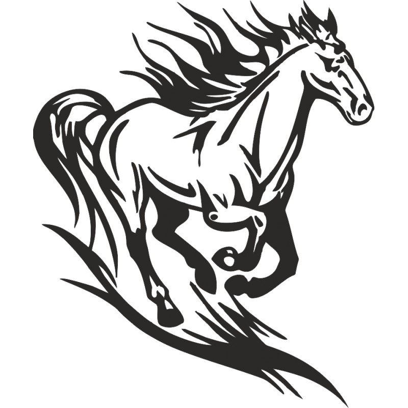 Трафарет лошади