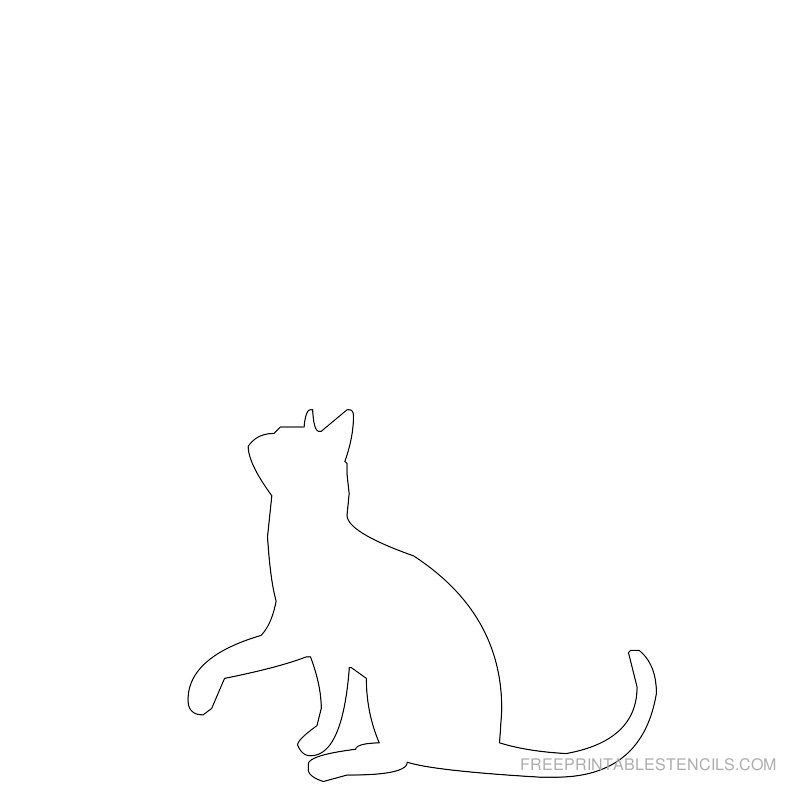 Контур кошки для вырезания