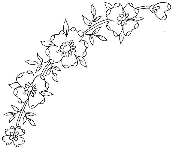 Узоры для вышивки гладью угловые