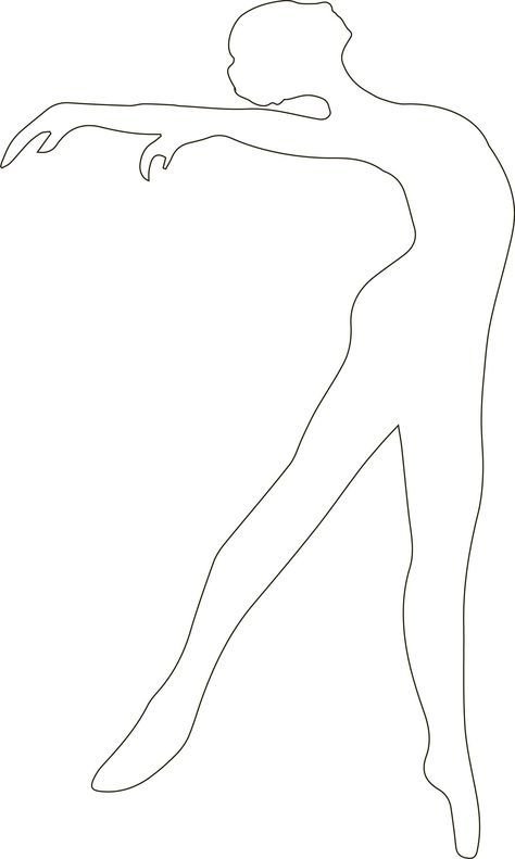 Балерина трафарет