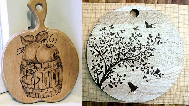 Выжигание по дереву разделочные доски