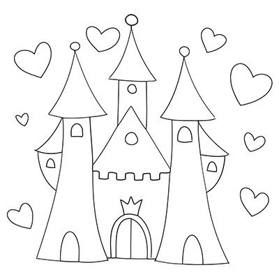 Раскраска замок